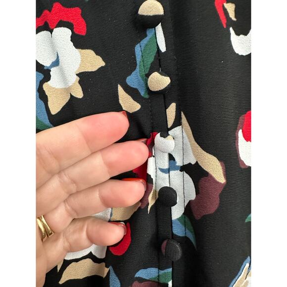 Alfani Peplum Abstract Floral Top XL Classy Mature Office - Picture 4 of 9